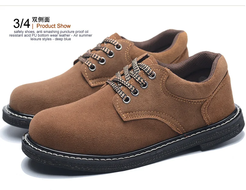 

Labor protection shoes high temperature resistant tire sole cow leather oil resistan men fashion sneakers
