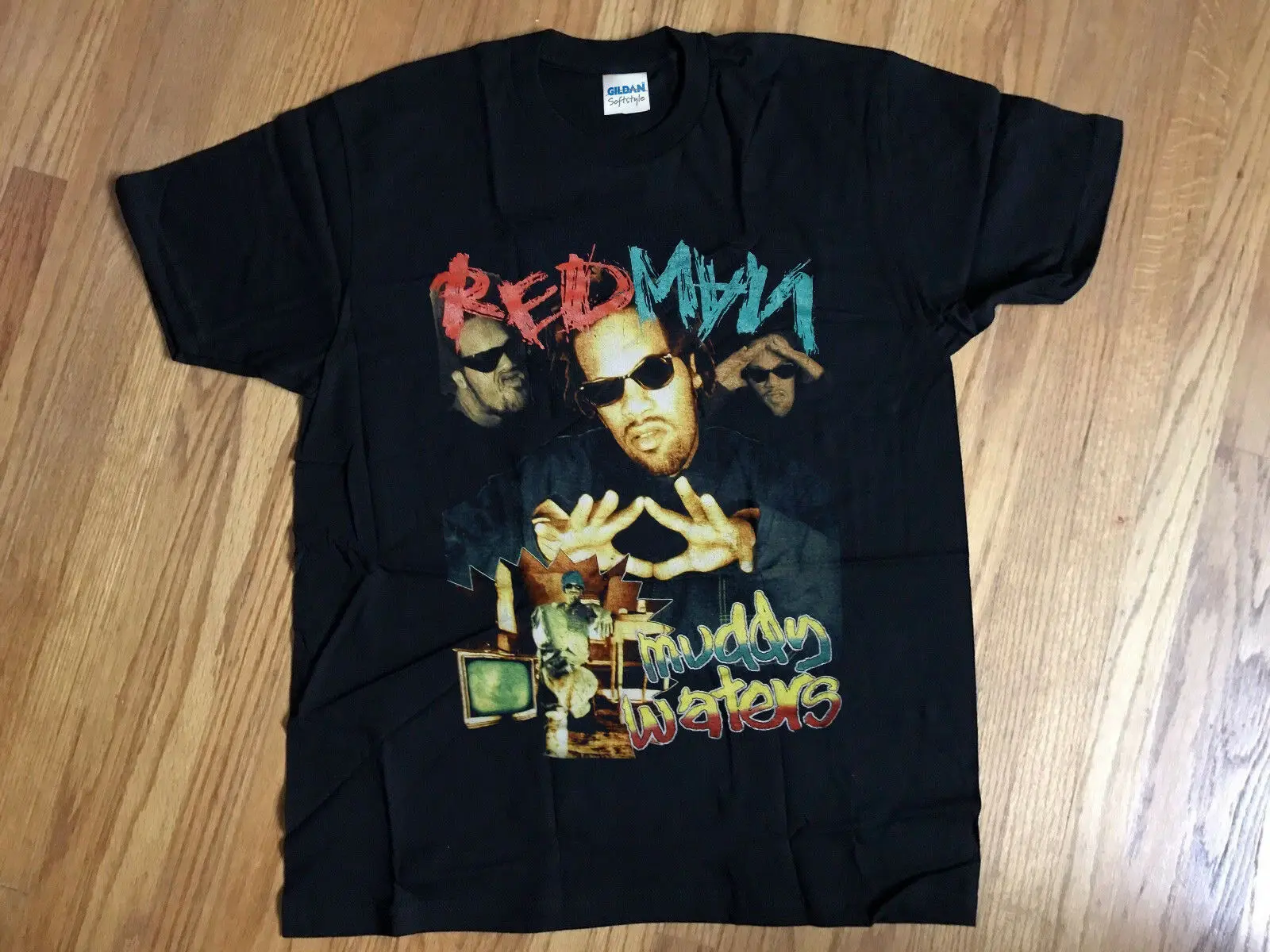 Винтажная Футболка Redman метод Man Rap хип хоп Muddy Waters Whateva Reprint|Мужские футболки| |