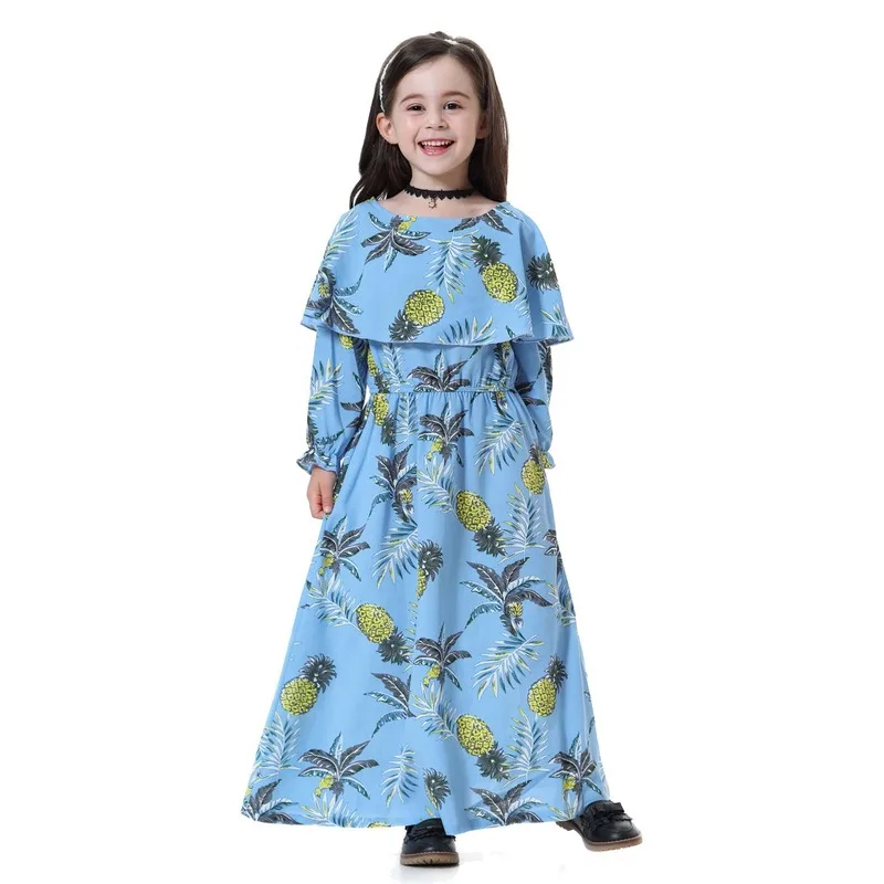 

Muslim Southeast Asian Girl Printed Maxi Dress Muslim Dress Women Abayas for Women Turkish Indian Dress Women