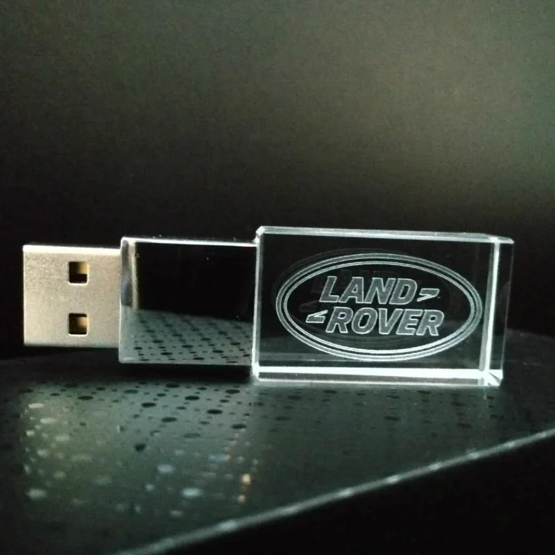 Автомобильный логотип LAND crystal ROVER металлический USB флеш-накопитель Флешка 4 ГБ 8 16 32