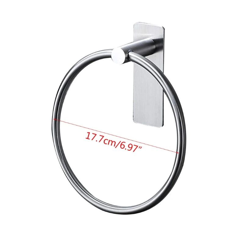 

Towel Ring Adhesive Towel Rack Hand Towel Bar for Bathroom, Stainless Steel Y4QC