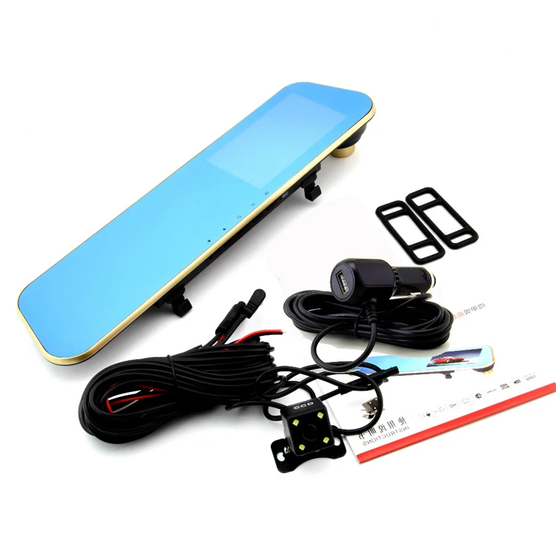 

Mai Yue star 4.3 inch full HD1080p cam dual lens dvr car camera rearview mirror automatic dash camera night vision video recorde