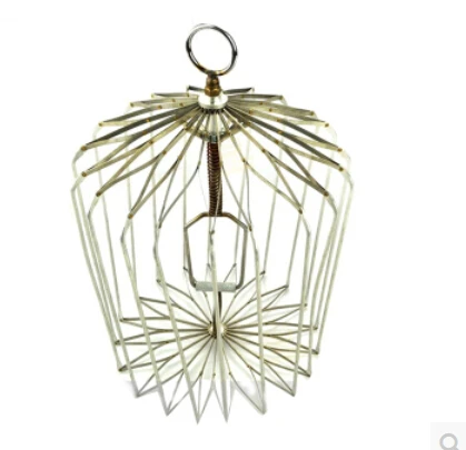 Серебряная стальная появляющаяся птичья клетка большого размера (стандартная