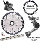 MTB велосипед 10 скоростей 11-50T кассета 1X 10 скоростей триггерный переключатель передач задний переключатель передач 10 в цепь K7 Звездочка для горного велосипеда