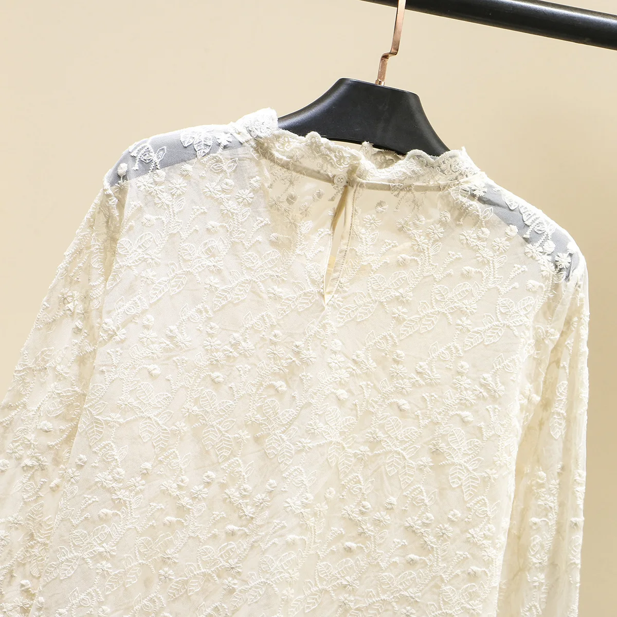 Женская футболка с длинным рукавом весна 2020 круглый вырез свободный прозрачный