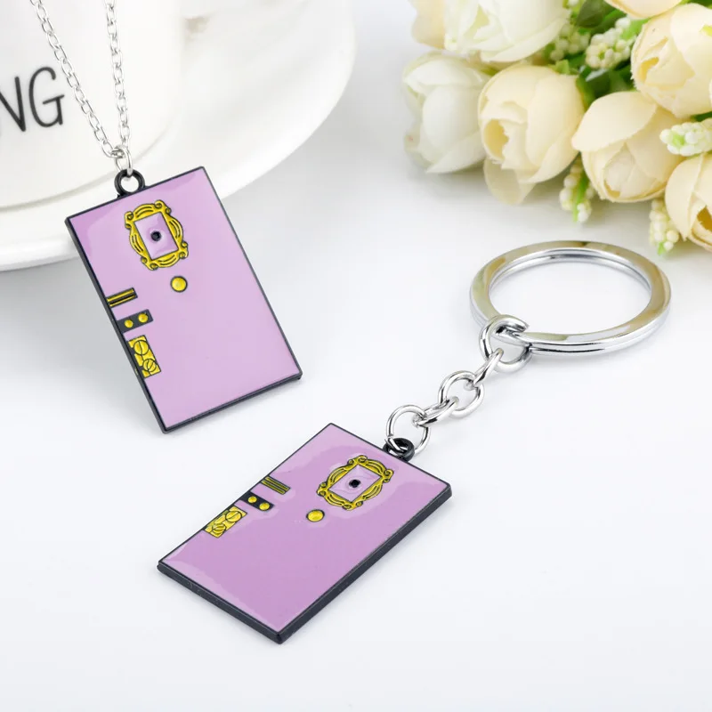 

TV Friend Necklace for Women Memorial Photo Frame House Number Pendant Choker Jewellery Necklaces for Teen Girls