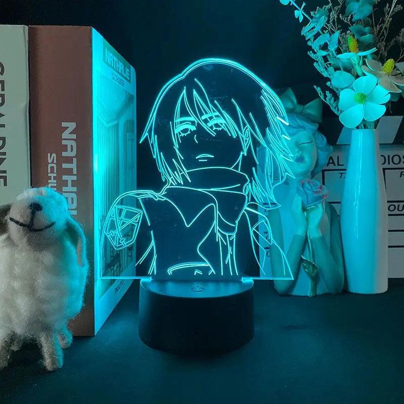 

3D Night Night for Baby Sleeping Attack on Titan Anime Figure Tabe Lamp Gift Toys for Kids Birthday Bedroom Decoration Lights
