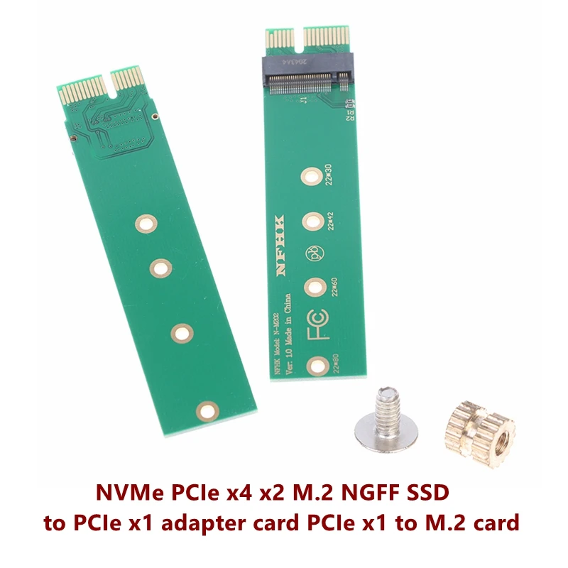 Адаптер NVMe PCIe x4 x2 M.2 NGFF SSD к x1 1 шт.|Компьютерные кабели и разъемы| |