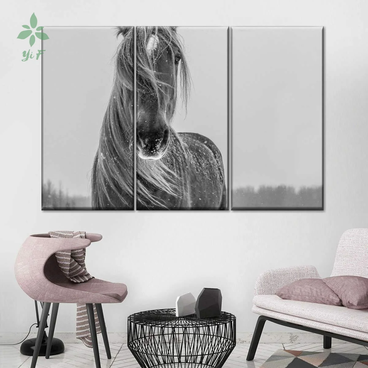 

Horse Photography 3 Piece Canvas Home Wall Decoration Oil Painting