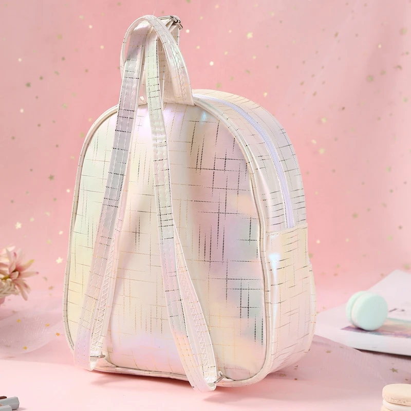 

Laser Glossy Unicorn Sequin Transparent Tie Dye Plush Backpack School Shoulder Bag Handbag Fashion Christmas Gift