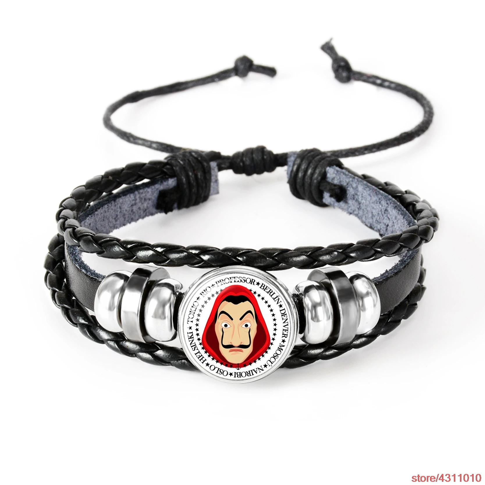 Мужской и женский браслет на Хэллоуин металлический из стекла кожи Ювелирное