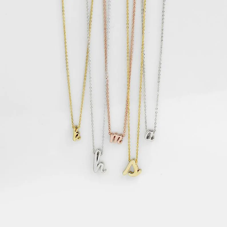 10 мм маленькое ожерелье с буквенным принтом пара кулонов A Z оригинальная цепочка