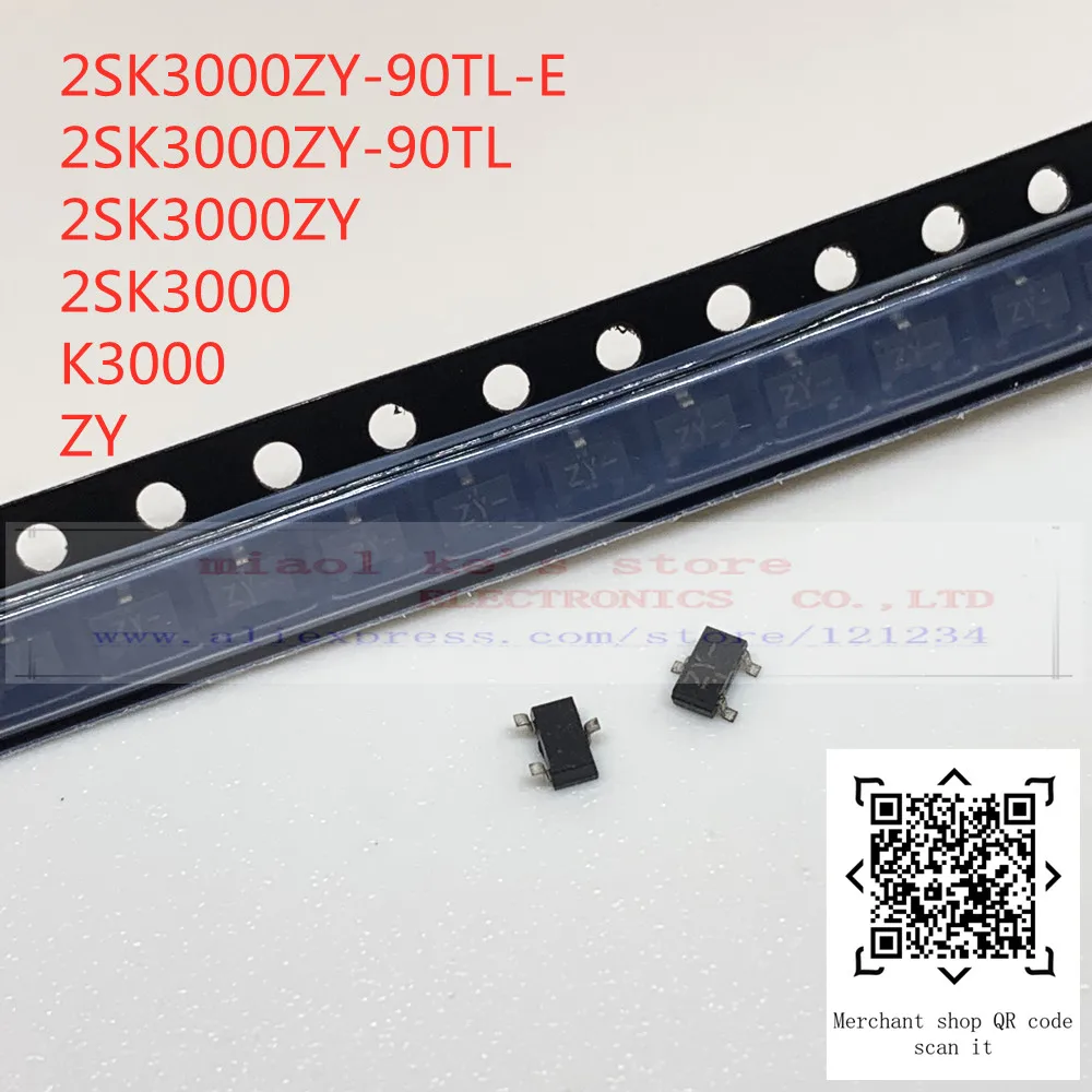 

[10pcs]100%New original; 2SK3000ZY-90TL-E 2SK3000ZY-90TL 2SK3000ZY 2SK3000 K3000 ZY SOT-23 - V-MOS,LogL,40V,1A, 0.5(0.45A),IN