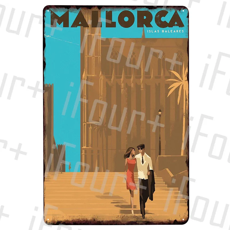 Стеклянная металлическая пластина металлический винтажный декор знак постер