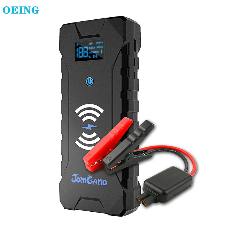 

OEING 22000mAh Car Jump Starter A1 12V 2000A Peak Portable Emergency Starter Wireless Charge Power Bank Booster Start Device