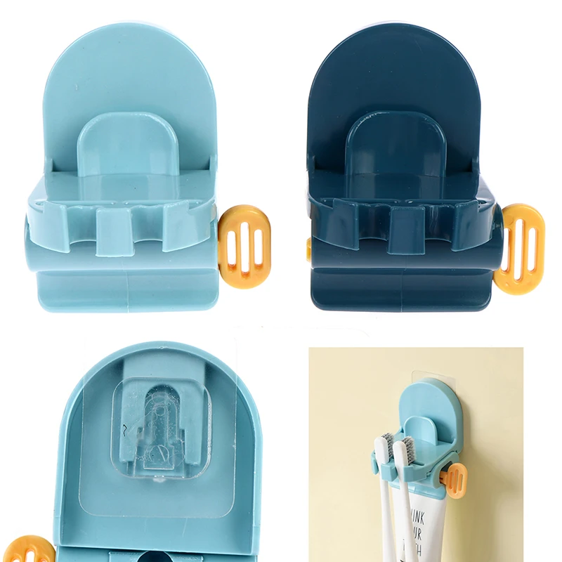 

Toothbrush Holder Set Toothpaste Dispenser Wall Mount Stand Bathroom Accessories