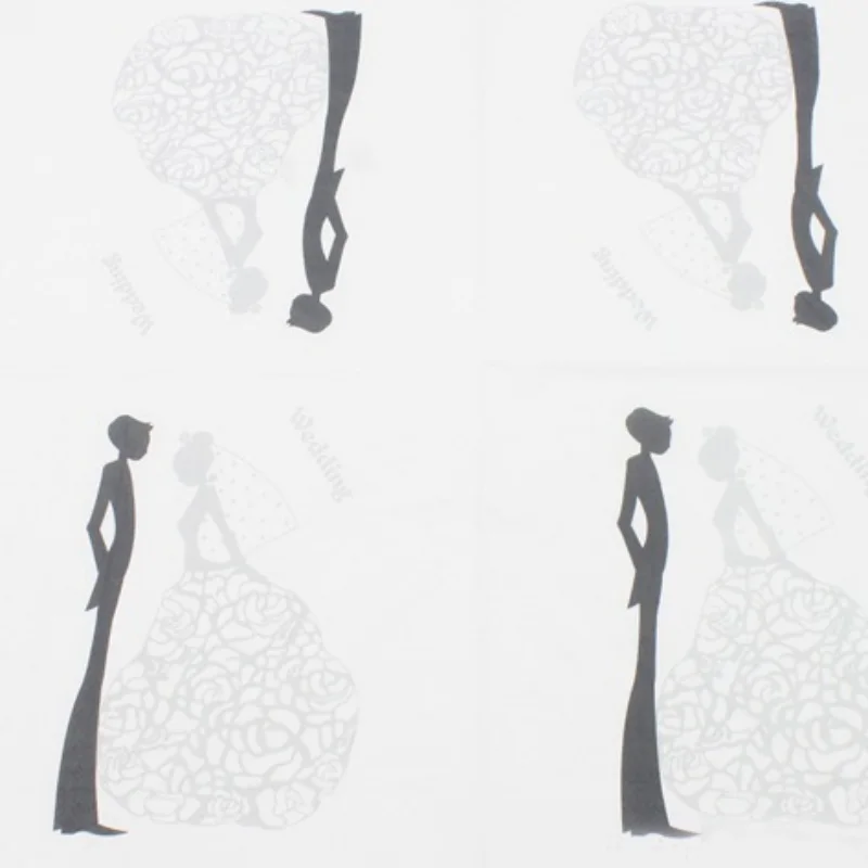 20 шт. свадебные бумажные салфетки для вечеринки свадебный стол декупаж душ