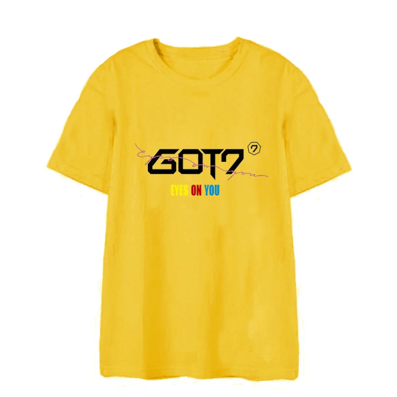 Kpop GOT7 глаза на вас 2018 альбом рубашки Уличная Повседневная Свободная футболка