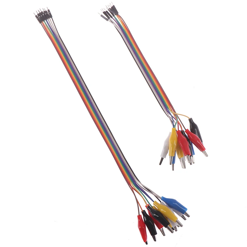 Двойной 10-контактный зажим типа крокодил прыгающий провод штекер гнездо