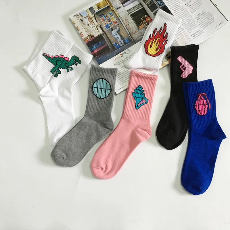 WJFXSOX 1 пара детских носков Новинка Для женщин мужские хлопковые носки Веселые
