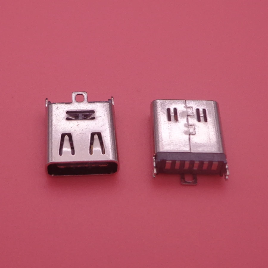 

50pcs TYPE C 6Pin SMT Female jack High Current Fast Type-C with 4 Fixed Pins Diy Welding Connector H=10.5mm