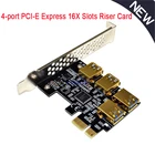 PCI-E-PCI-E адаптер 1 поворот 4 PCI-Express слот 1x до 16x USB 3,0 специальная переходная карта PCIe конвертер для майнинга BTC