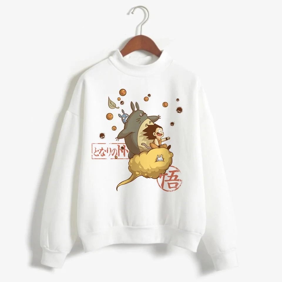 Totoro Studio Ghibli Kawaii Harajuku Толстовка для женщин Ullzang Красивый Веселый мультяшный Аниме толстовки 90s Графический Hoody женский