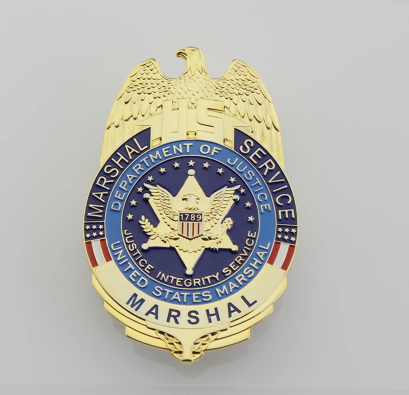 Артикул отдела юстиции США Маршал копия ТВ/фильма булавка значок с зажимом для