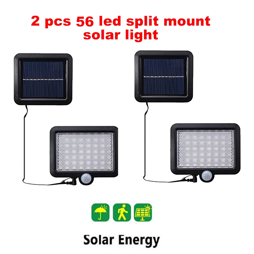 2/4 шт. высокое Мощность стенная солнечна лампа движения PIR Сенсор светодиодный
