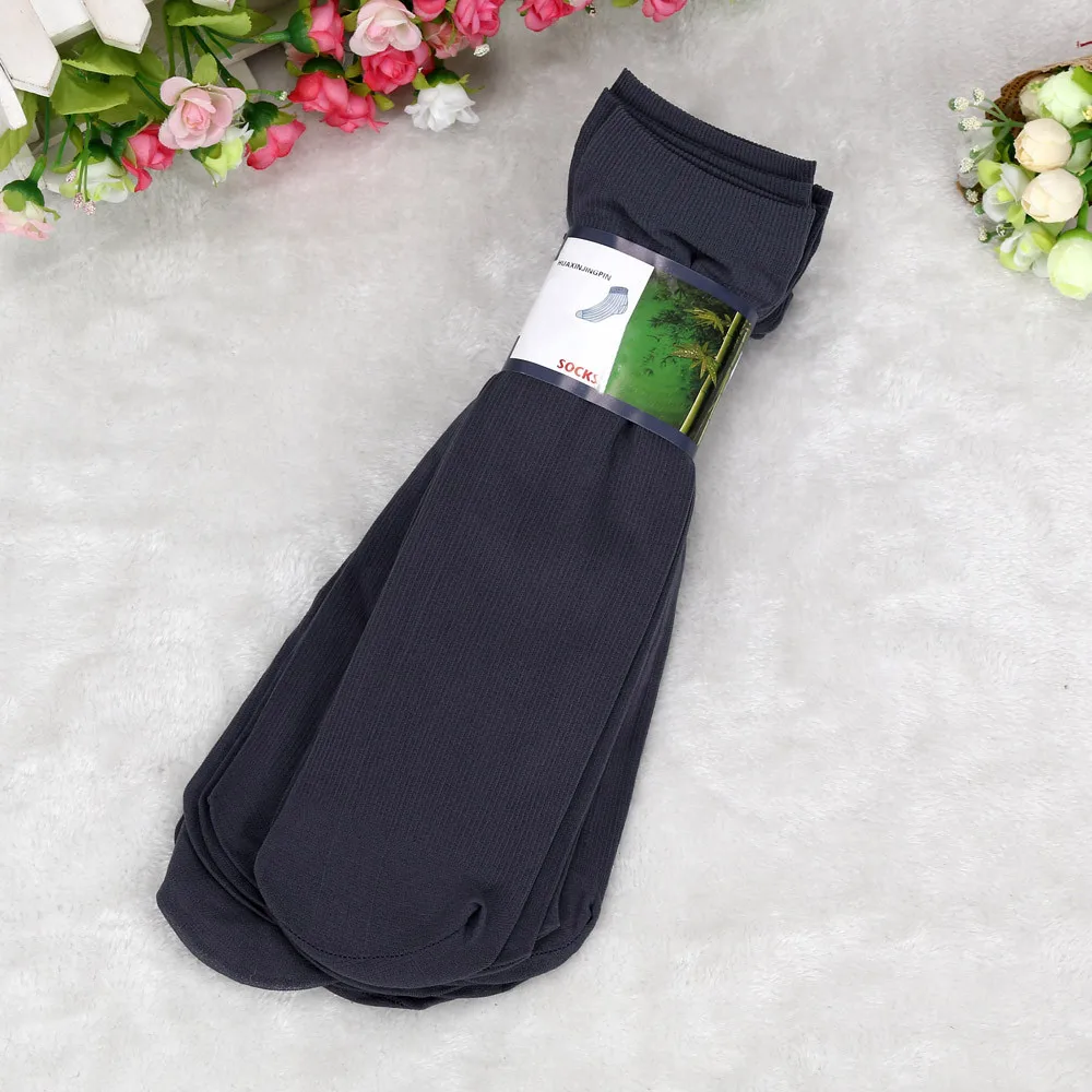 

10 Pairs Bamboo Fiber Ultra-thin Elastic Silky Short Silk Stockings Men Socks calcetines ciclismo