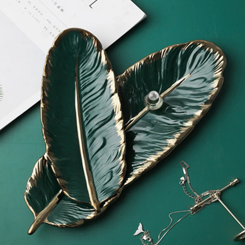 1Pc Creative Nordic Ceramic Platter Jewelry Display Plate Kitchen Storage Tray Dessert Holder Household Tabletop Decor | Дом и сад