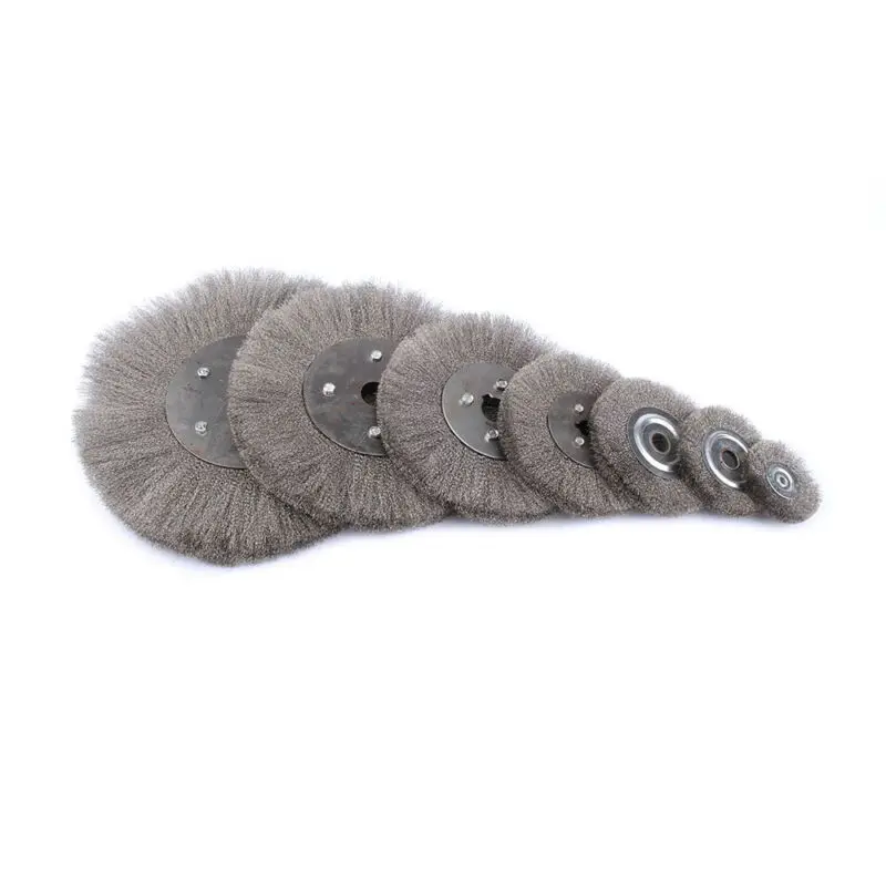 

Crimped Wire Wheel Brush For Cleaning Bench Grinder 3-12 Tool Durable Sale