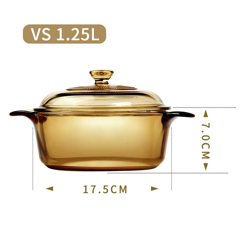 1.25L Прозрачная стеклянная суповая кастрюля электрическая керамическая плита с подогревом стеклянная чаша крышка ручной работы кухонные инструменты домашняя кухонная утварь кухонные гаджеты - Цвет: 1.25L