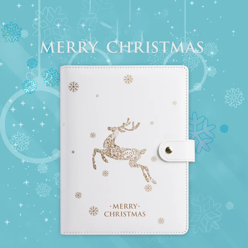 А5 Рождественский блокнот ежедневник органайзер милый олень ПУ покрытие пуля Journa