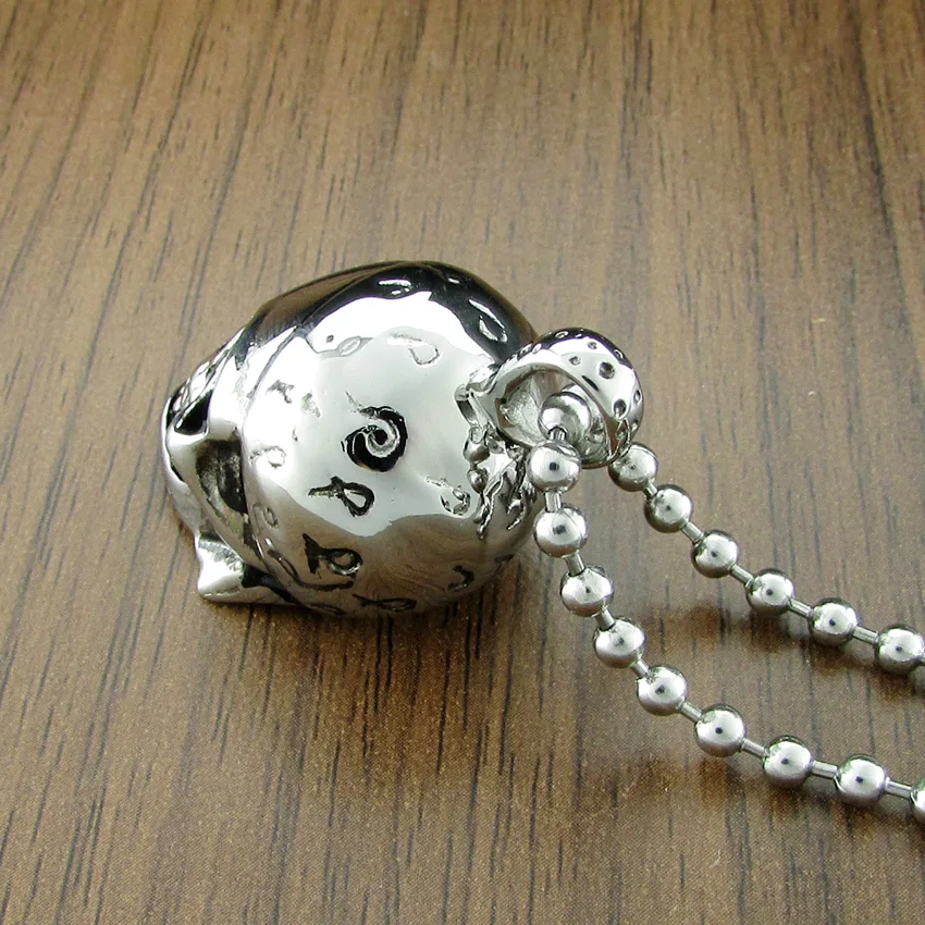 Ожерелье с подвеской в виде черепа стиле панк из нержавеющей стали 316L