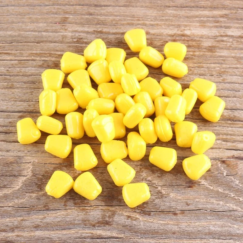 

100Pcs/Lot 0.4g/10mm Fishing Corn Floating Flavoured Soft Lure Grass Carp Bait Silicone Soft Plastic Bait Artificial Corn Flavor