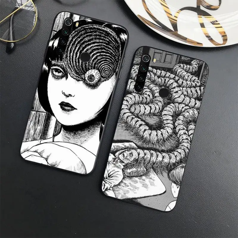 

Junji Ito Tees horror comics Phone Case For Xiaomi Redmi note 7 8 9 11 t s 10 A pro lite funda shell coque cover