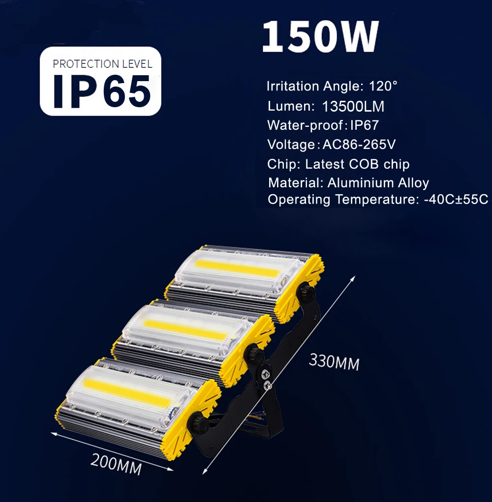 50W 100W 150W Светодиодный прожектор светильник на открытом воздухе удара светодиодный прожектор Светильник проектор лампа с отражателем Водонепроницаемый Точечный светильник конструкция светильник Инж