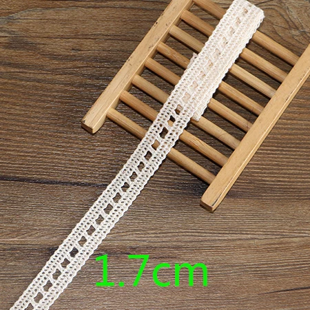 5 yards 1.7CM Новинка, 5 ярдов/много, высокое качество, белое кружево, хлопок, кружево для шитья, домашний интерьер, аксессуары для одежды, материал для рукоделия - Цвет: 5 yards 1.7CM