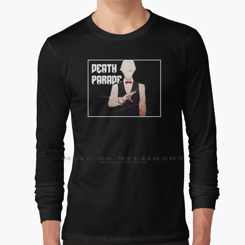 Decim - Death Parade Long Sleeve T Shirt Anime Death Parade Decim Death Manga Parade Nona Chiyuki Quindecim Ginti Black Game