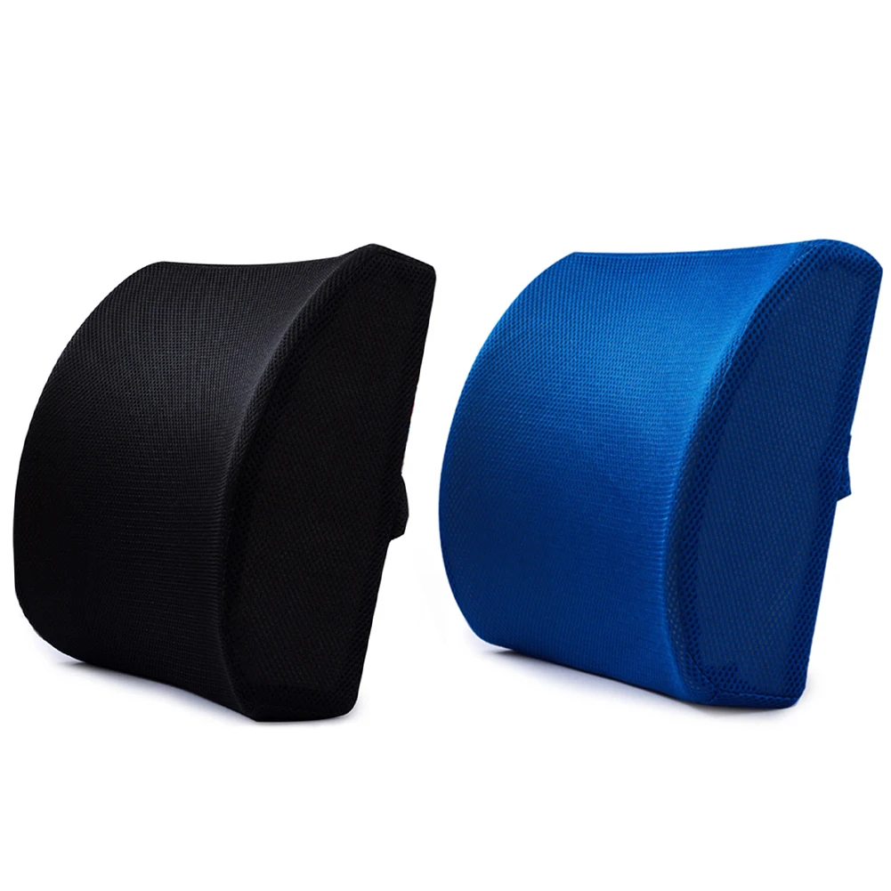

Car Soft Memory Foam Lumbar Support Back Massager Waist Cushion Seat Pillow For Chairs in the Car Waist Cushion Accessories