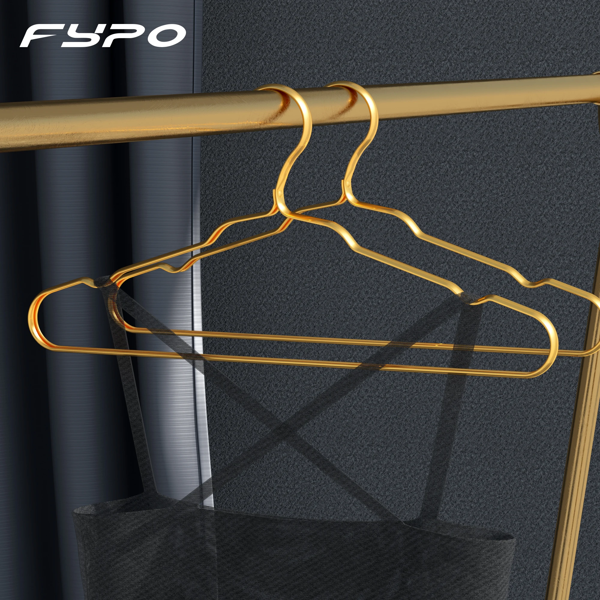 

Fypo Clothes Hanger 1/2/3pcs Aluminium Alloy Coat Hangers Anti-slip Thicken Drying Rack Coat Storage Rack for Adult Children