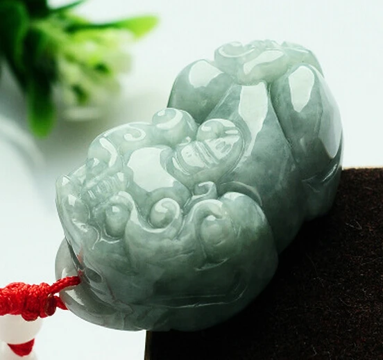 1216 + натуральный светильник с кулоном из зеленых бобов и Лаки Pi Xiu | Украшения