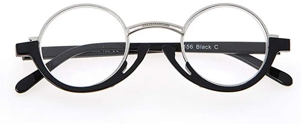 Mincl/Уникальные круглые очки для чтения из титанового сплава с полуоправой