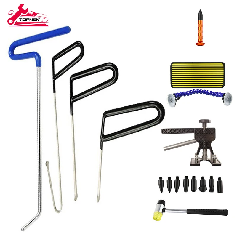 

Newly Design Dent Repair Rods with Reflector Line Board Full Set Dent Remover Tools for Hail Damage Repair Dent Remover