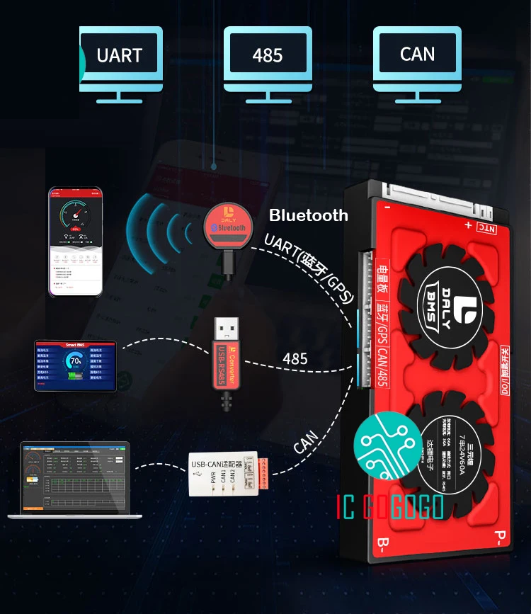 Защитная Плата smart BMS 10S устройство для защиты литий ионных и литиевых батарей 36 В
