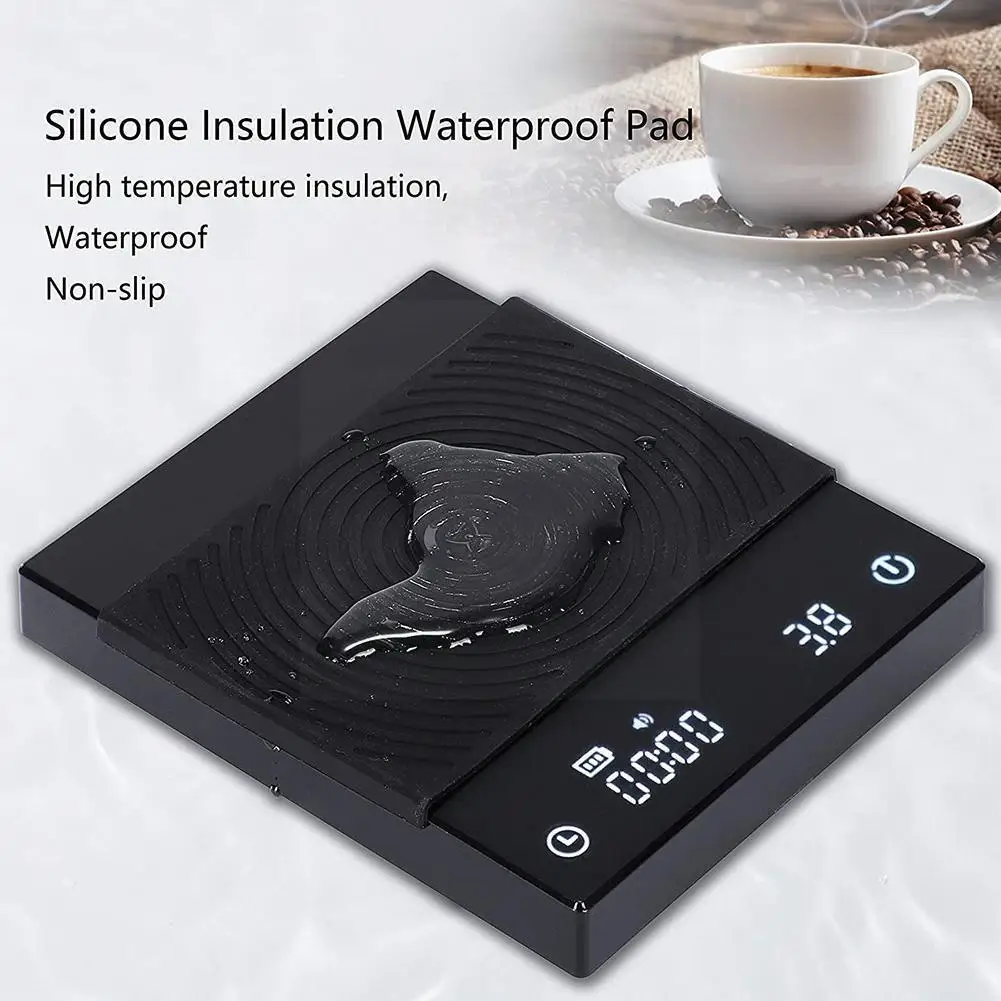 

Portable Electronic Espresso Coffee Scale Timemore Digital Machine Hidden Kitchen Bean LED with Weighing Timer Screen R7Q0