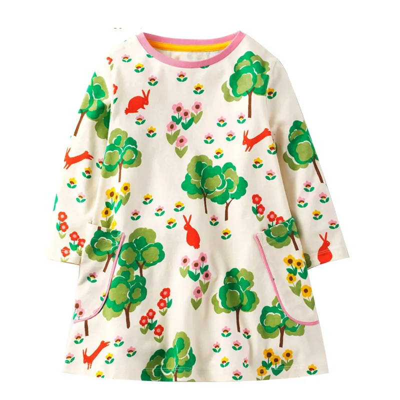 

Melario/Платье с принтом для девочек; Новинка 2023 года; Осеннее детское платье принцессы для девочек; Детские повседневные Костюмы с милым рисунком; Одежда для малышей