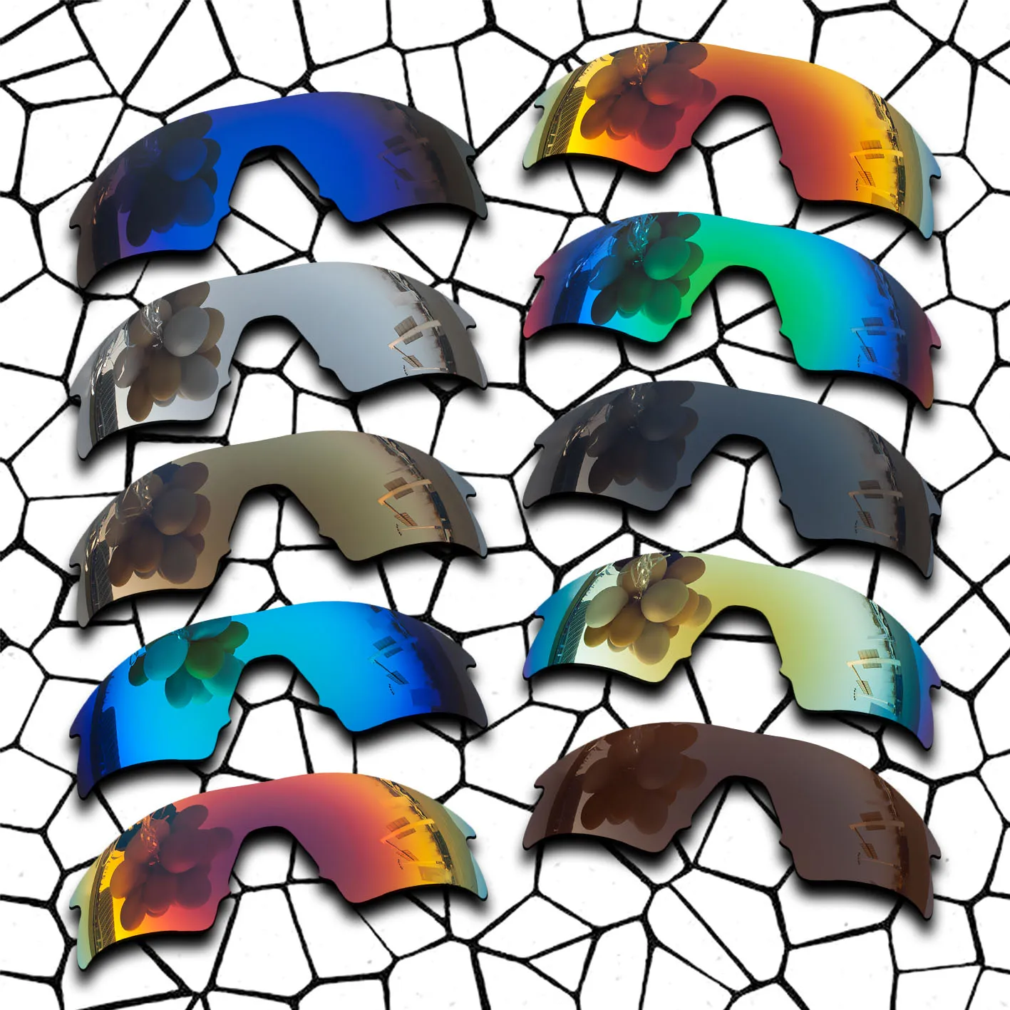 

Polarized Replacement Lense For-Oakley M Frame Sweep Sunglasses Frame True Color Mirrored Coating - Brown Options