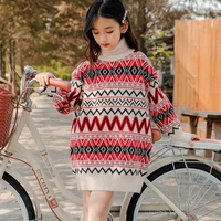 new girls sweater babys coat outwear 2021 classic thicken warm warm winter autumn knitting pullover childrens clothing